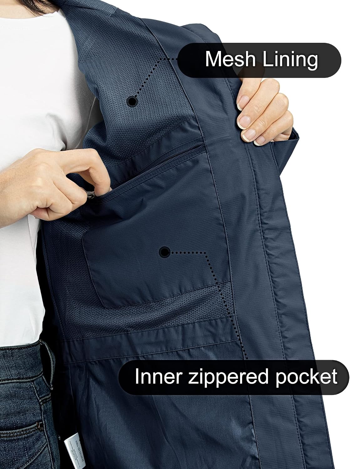 Thumbnail 3 de Outdoor Ventures Damen Regenjacke 10000MM wasserdicht, atmungsaktiv, packbar mit Kapuze