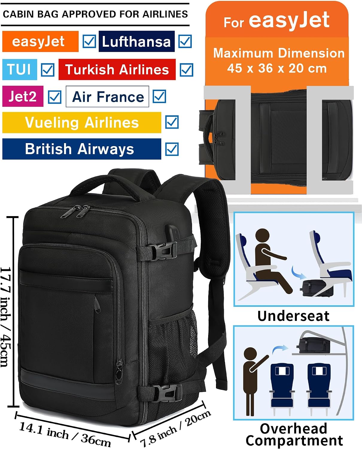 Detalle 2 de KLOSTAIN Cabin Bag 45x36x20