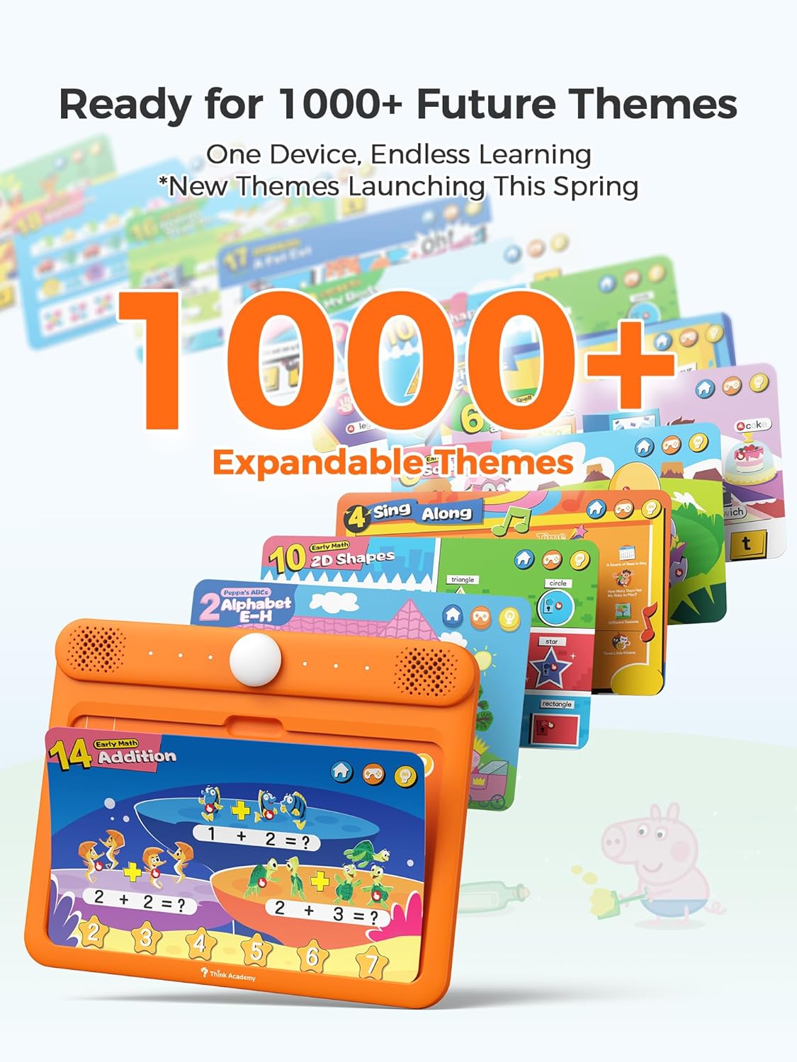 Detalle de Think Academy Learning Pad – Screen-Free Tablet with Flash Cards for Alphabet, Numbers, Early Math, Logic, Nature & Daily Life (Ages 3–5)