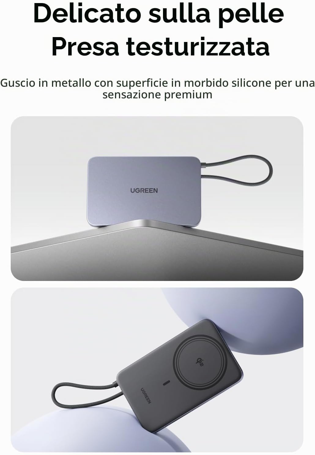 Thumbnail 5 de UGREEN MagFlow Air Qi2 15W batteria esterna magnetica 10.000 mAh con MagSafe e USB-C PD 30W (MagFlow Air) — grigio
