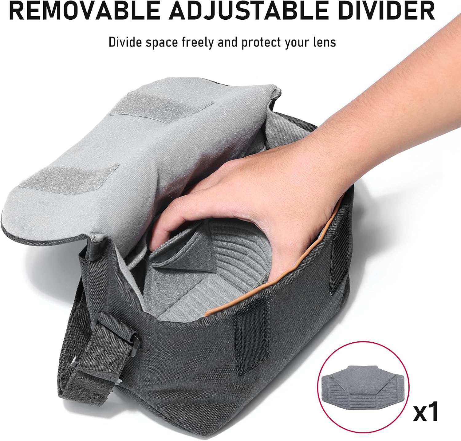 Detalle de ULANZI sacoche pour appareil photo 4 L – bandoulière légère imperméable, noire (SLR/DSLR)