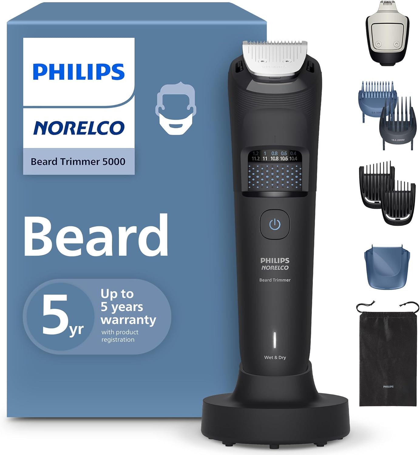 Detalle de Norelco Philips Beard Trimmer 5000 Series