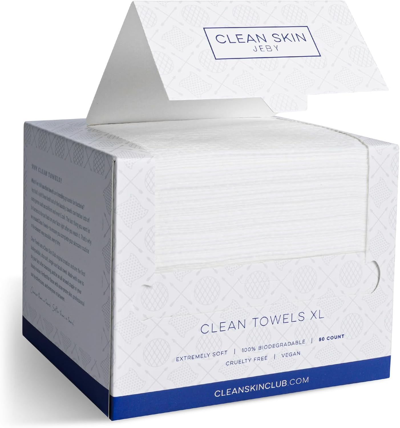 Detalle de LOPHE Serviettes jetables pour visage en coton doux (50 unités) : démaquillage et nettoyage à sec ou humide
