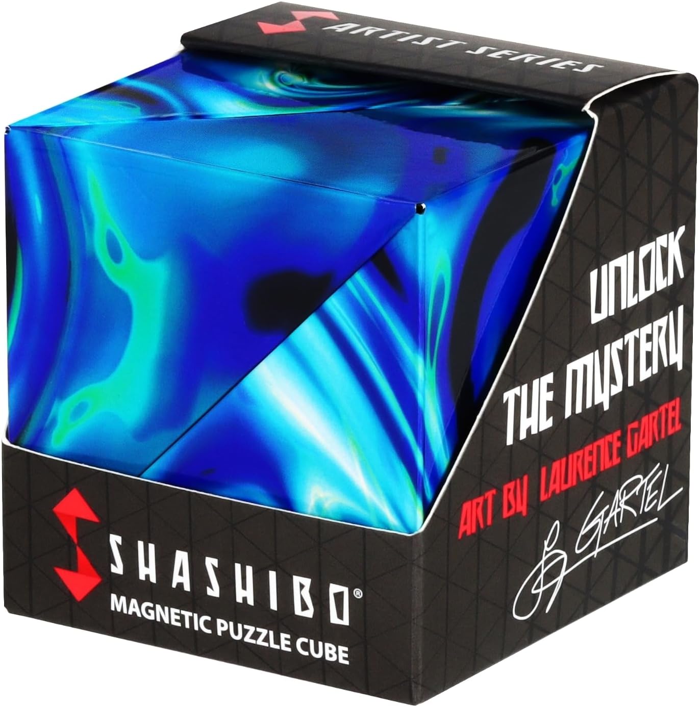 Detalle de Shashibo Formwechsel-Box „Mystic Ocean“ – Magnetischer Zappelwürfel mit 36 Seltenerdmagneten und über 100 Formen