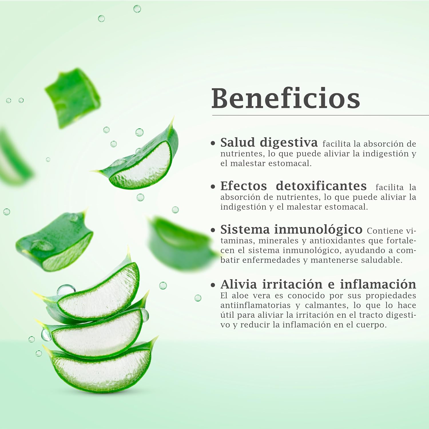 Detalle 2 de DRASANVI Jugo de Aloe Vera 100% Puro BIO 1l