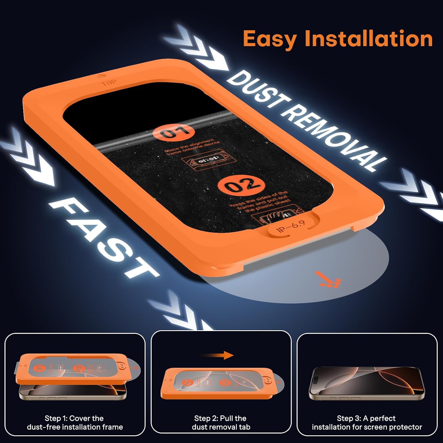 Detalle 2 de OMOTON Panzerglas für iPhone 16 Pro Max 9H