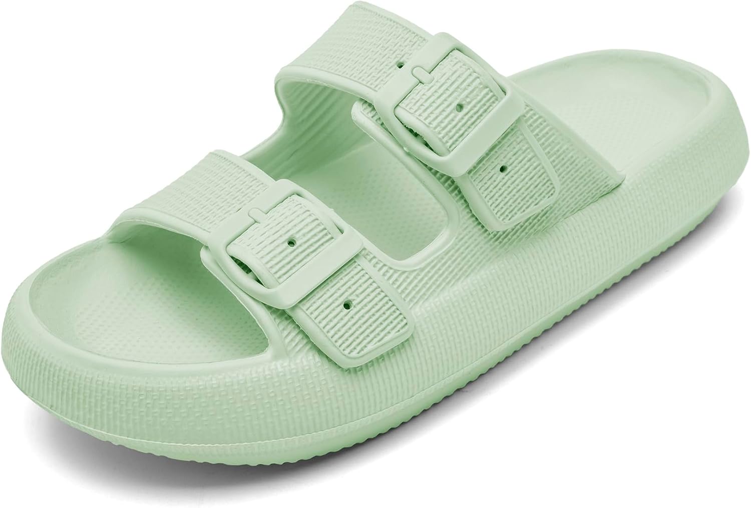 Detalle 2 de Waysoland Cozyslides Original Damen/Herren Wolkenschuhe mit verstellbaren Schnallen – Beige (EU 39/40)