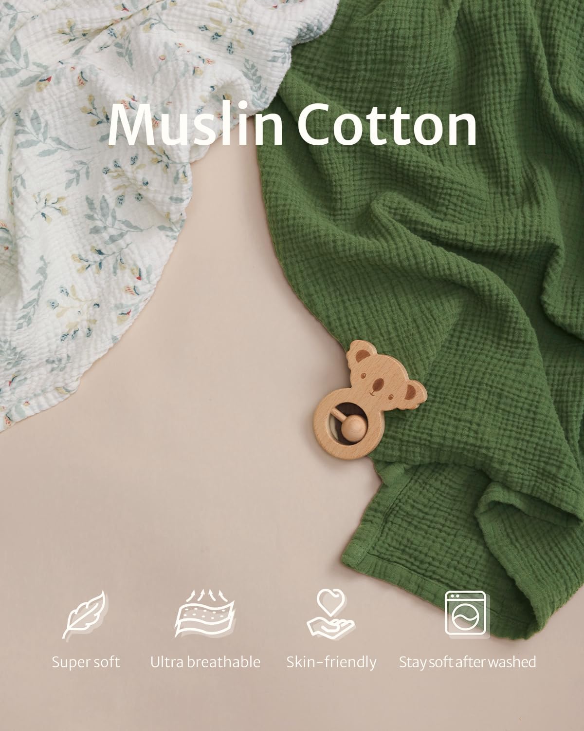 Thumbnail 1 de Blissful Diary Muslin Nursing Cover for Breastfeeding