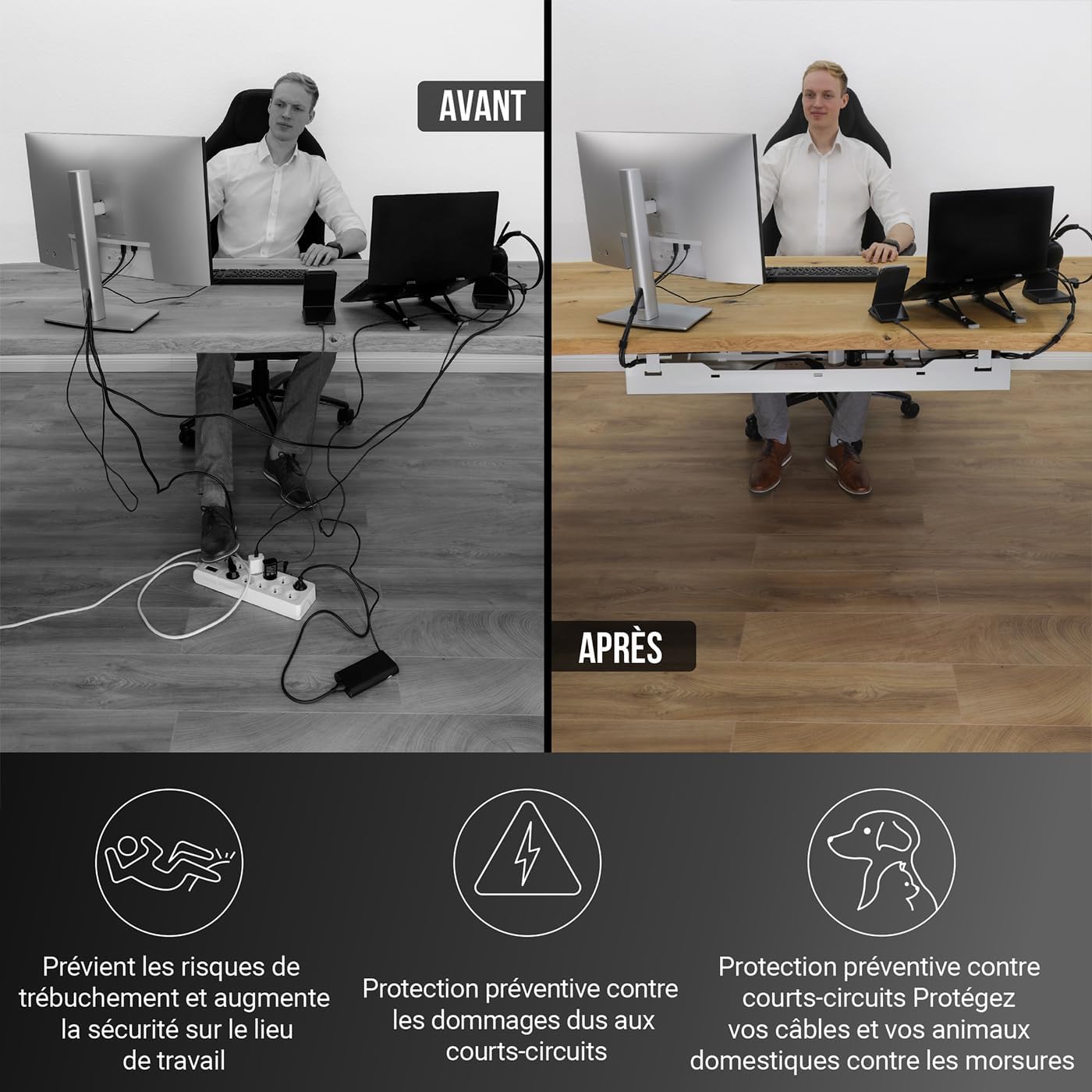 Detalle 2 de Cache Cable Ultimate Setup Goulotte de bureau