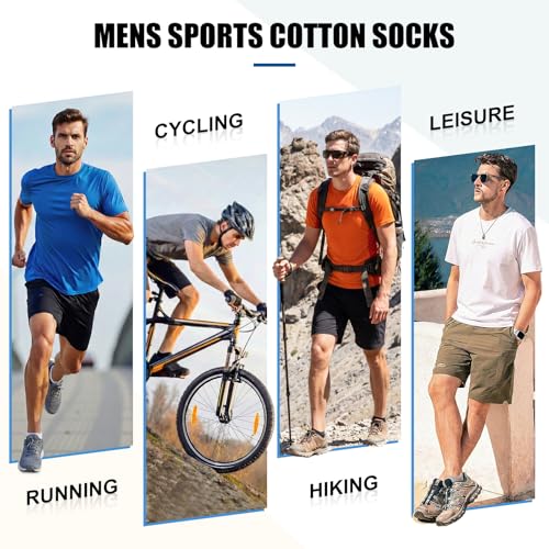 Thumbnail 8 de Niofind calcetines de deporte para hombre (6 pares) cortos amortiguados, algodón transpirable secado rápido