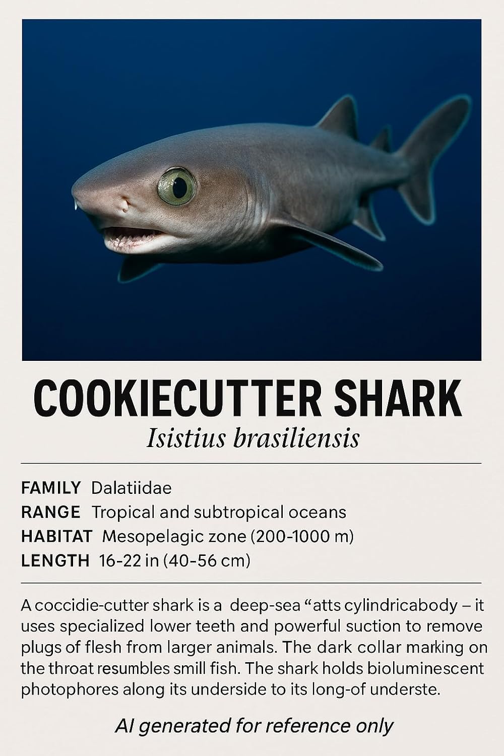 Thumbnail 1 de PuffPurrs Cookiecutter Shark Plush – Lifelike 20in Deep-Sea Toy for Ocean Lovers