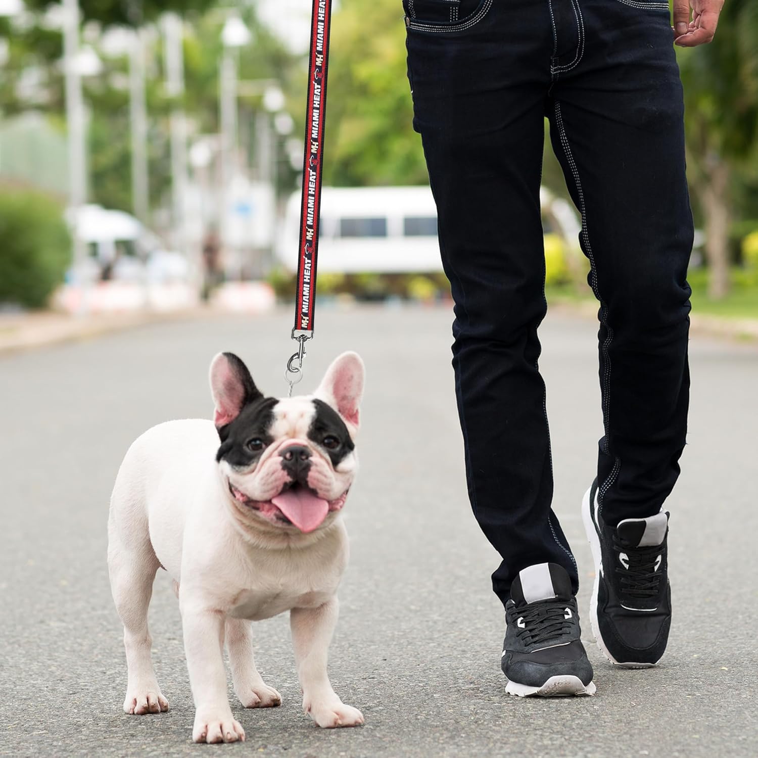 Detalle 2 de NBA Miami Heat Heavy-Duty Dog Leash (Size Small) with Metal Swivel Buckle