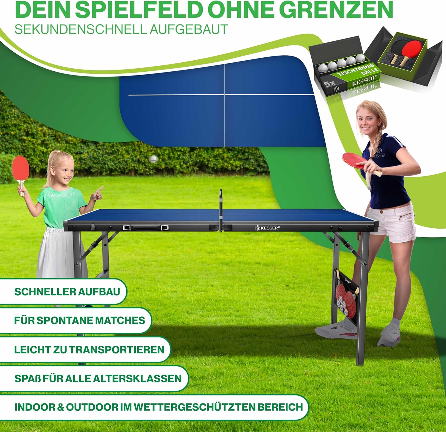 Thumbnail 4 de KESSER Tischtennisplatte Mini