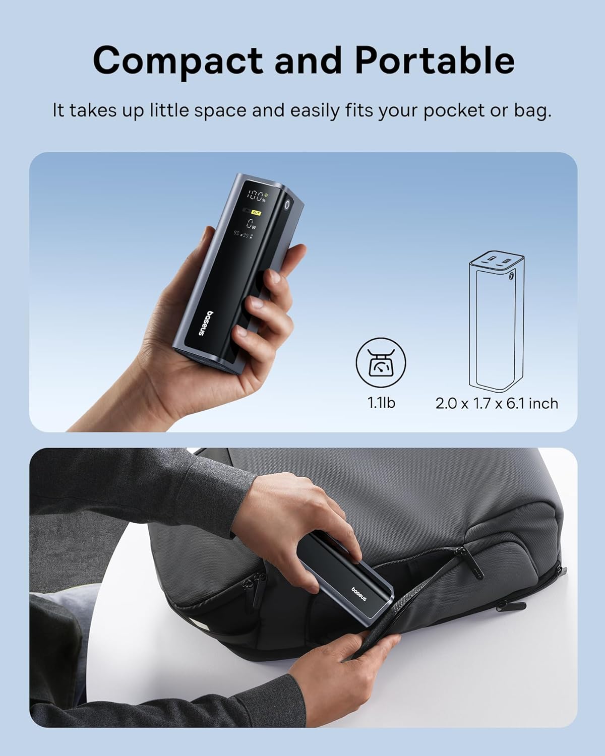 Thumbnail 3 de Baseus EnerGeek Laptop Powerbank 145W 20800mAh – Dual USB-C PD, 4‑Device Charging