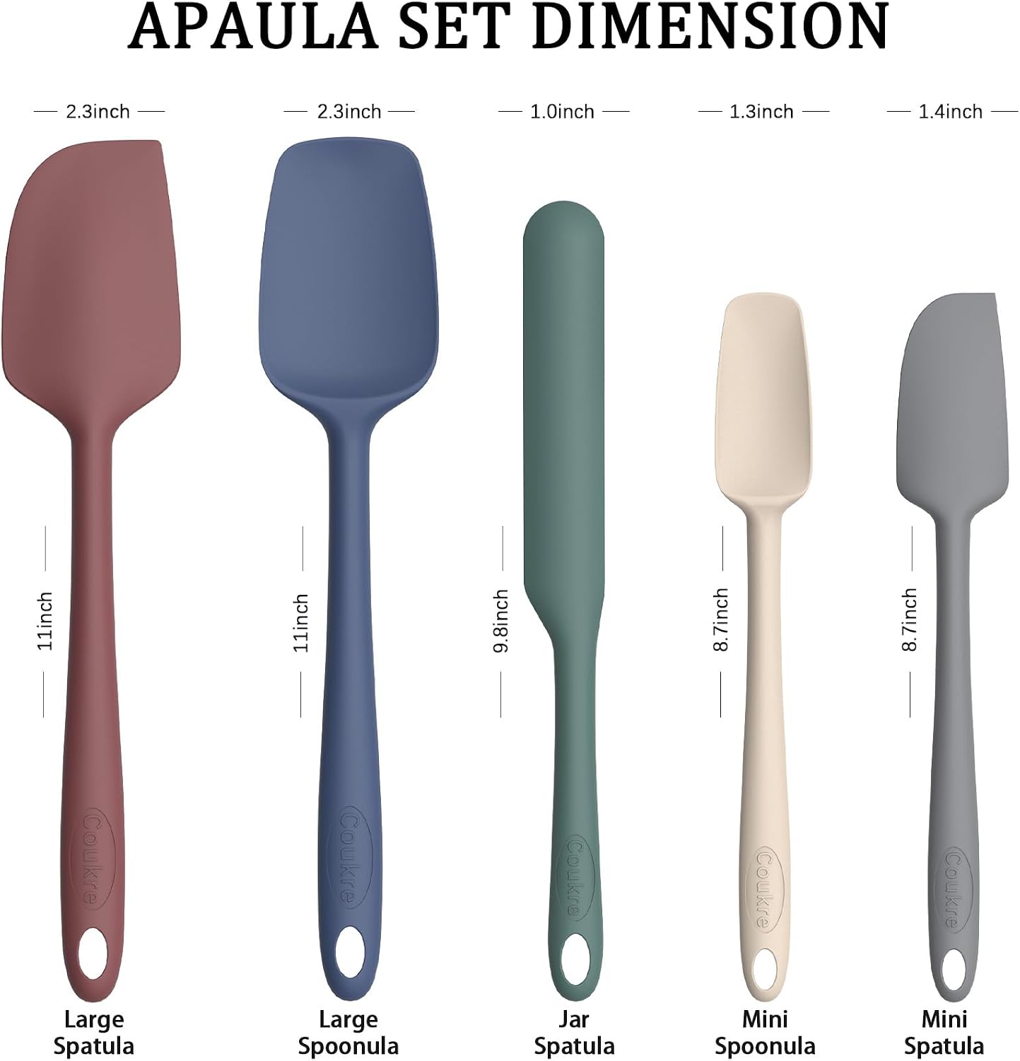 Thumbnail 2 de Coukre Silicone Spatula Set of 5