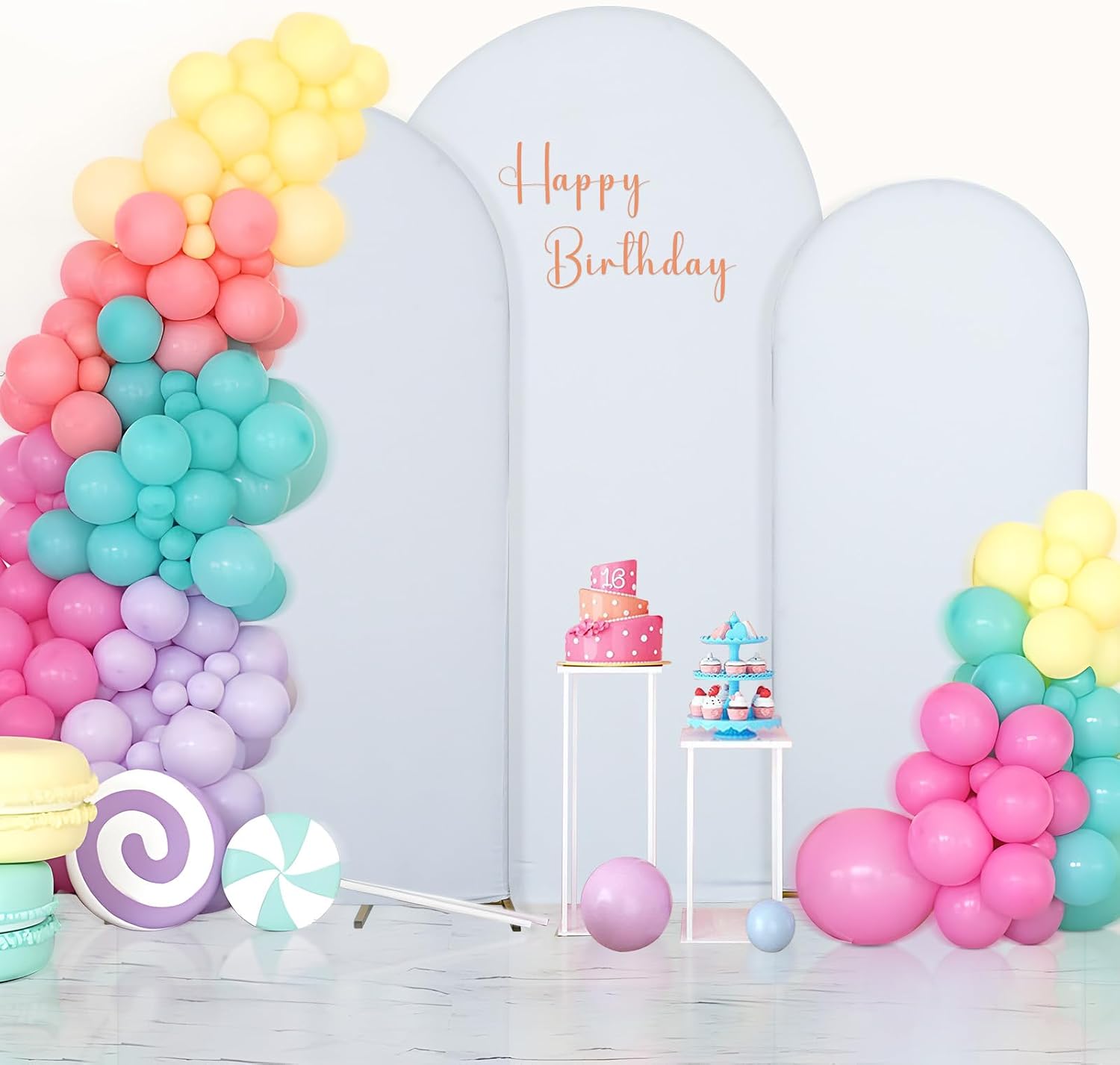 Detalle de Eternal Beauty Arch Back Drop Cover 6.6 Ft 🎀