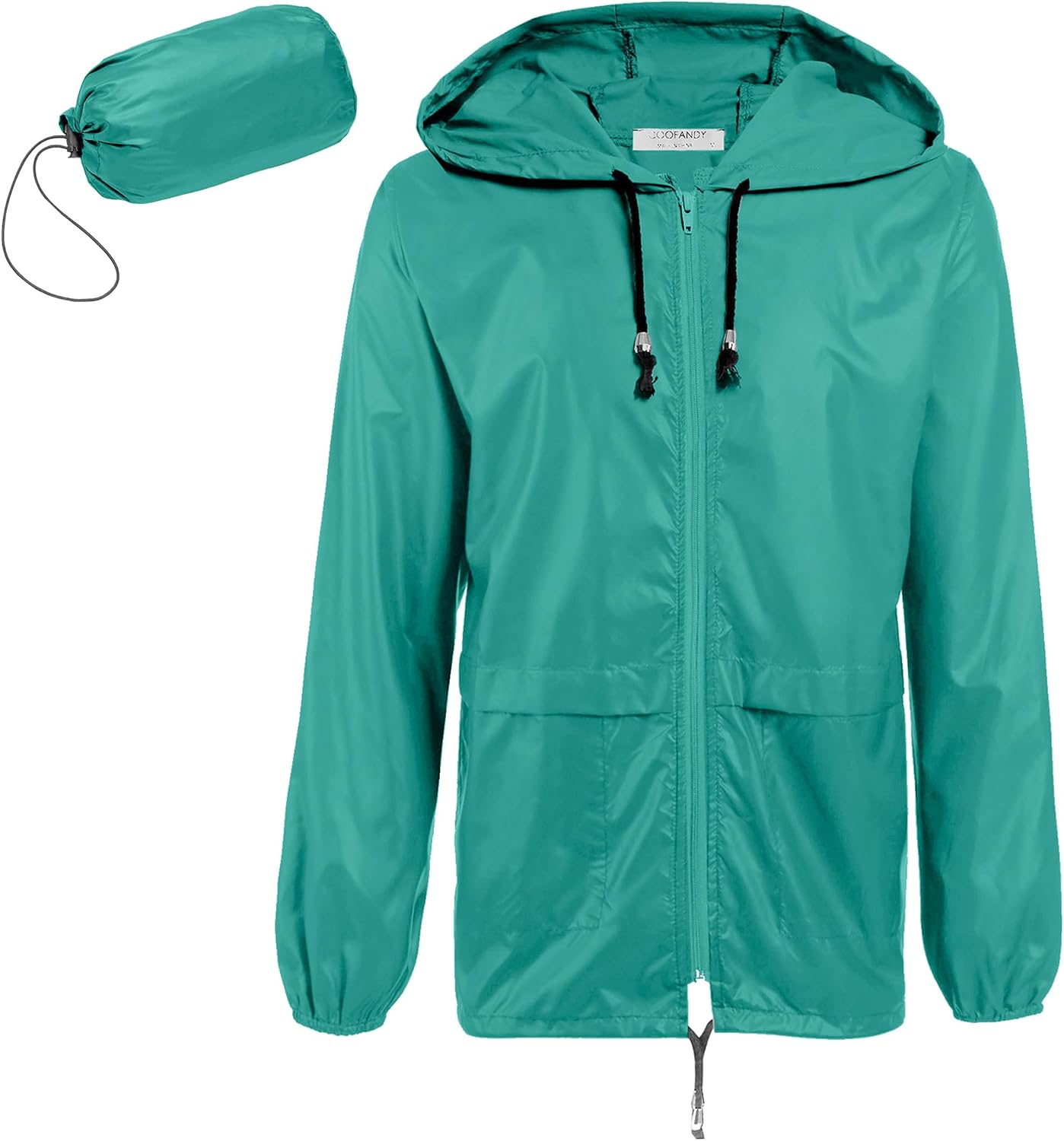 Detalle de COOFANDY Mens Packable Rain Jacket waterproof jacket 🌧
