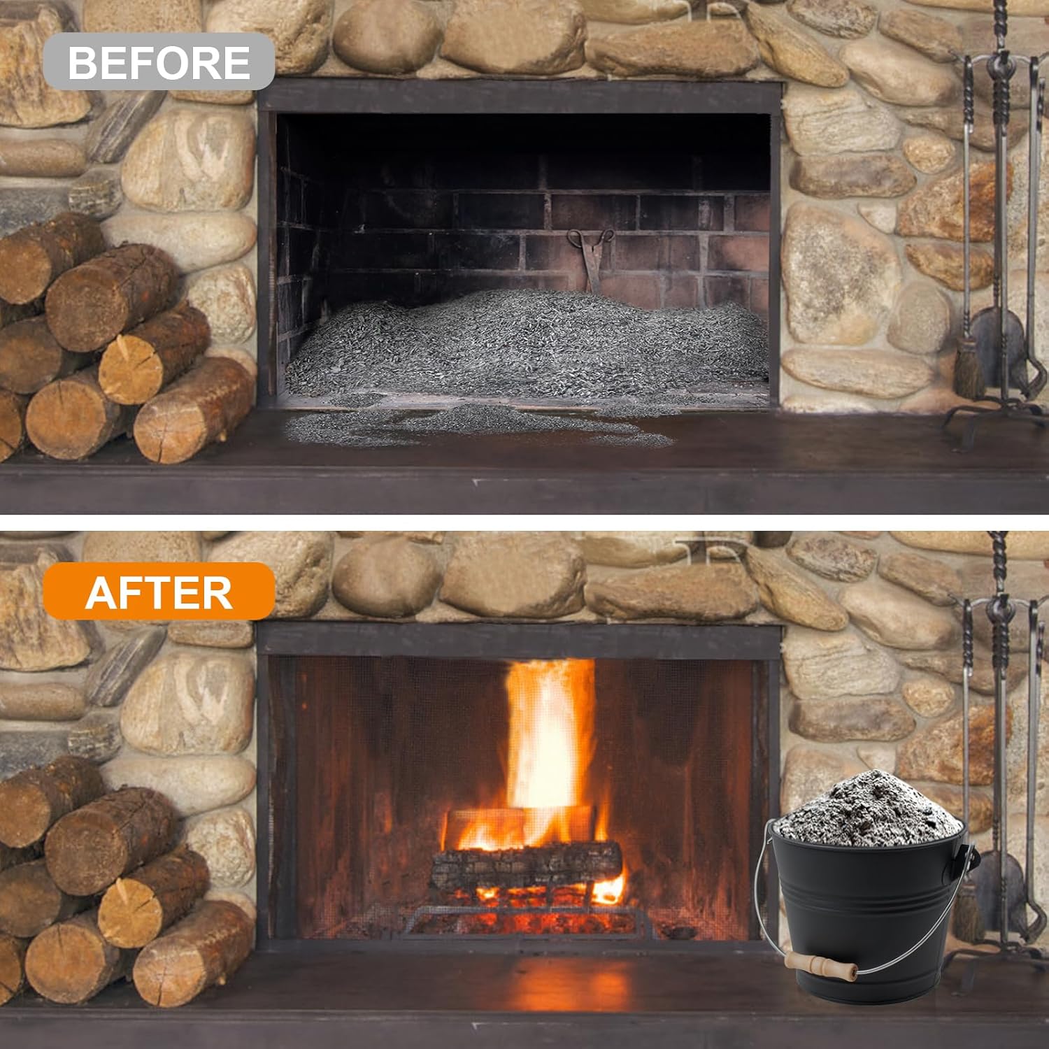 Thumbnail 5 de BRIAN & DANY Ascheeimer 5L für Kamin 🪵