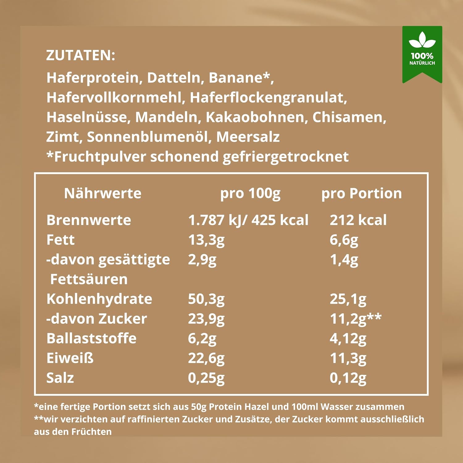 Detalle 2 de BREKKY Protein Hazel Smoothie Bowl (vegan, ohne Zuckerzusatz) – easy in 60 Sekunden zubereitet