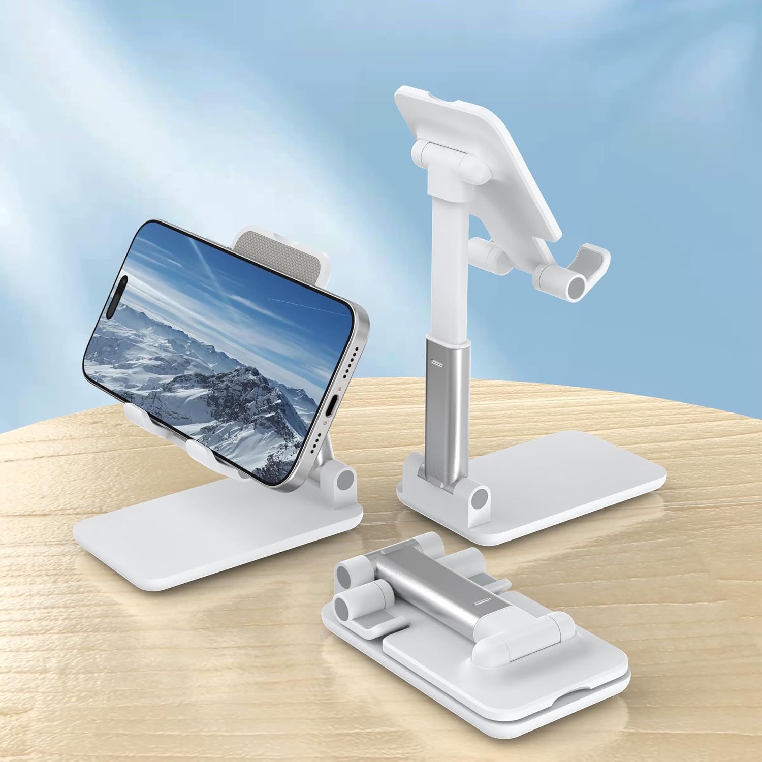 Detalle de HZZADZXW Adjustable Cell Phone Stand, Foldable with Height and Angle Settings