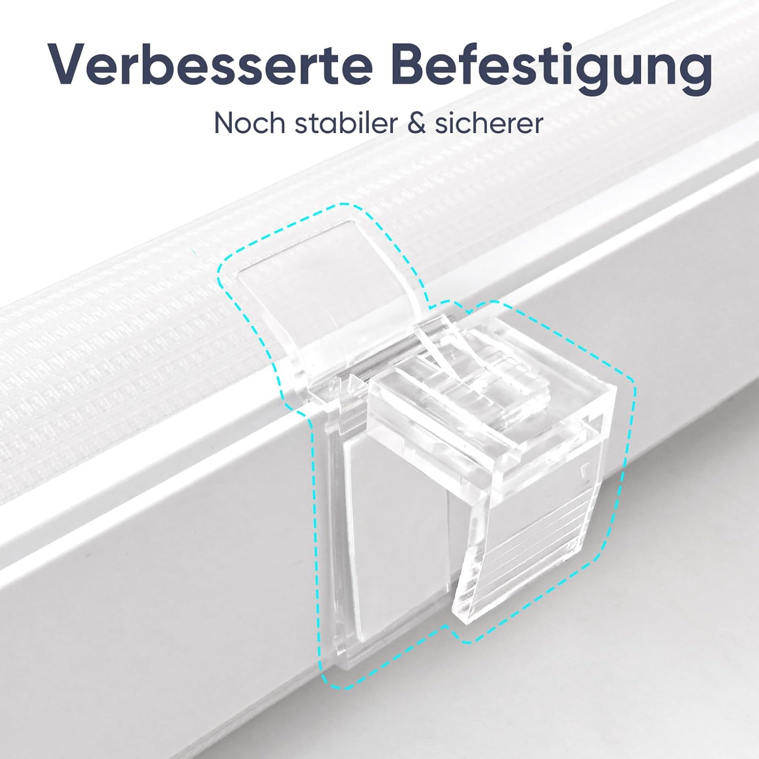 Thumbnail 6 de Sekey Doppelrollo Klemmfix ohne Bohren für Fenster – Duo Rollo Jalousie Sonnenschutz, 85 cm breit (85x150 cm), Weiß