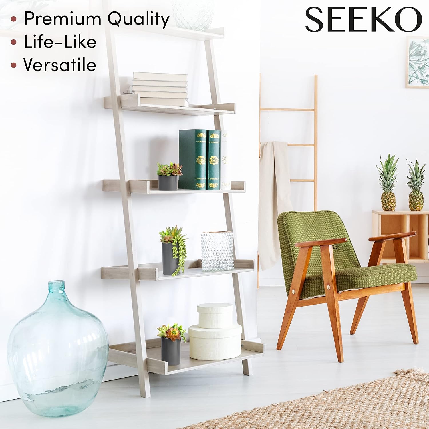 Detalle 2 de SEEKO Artificial Succulent Plants, 3-Pack
