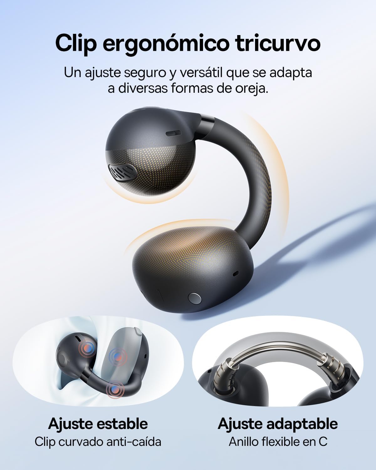 Detalle de Baseus BC1 Auriculares abiertos Bluetooth 6.0 38 horas