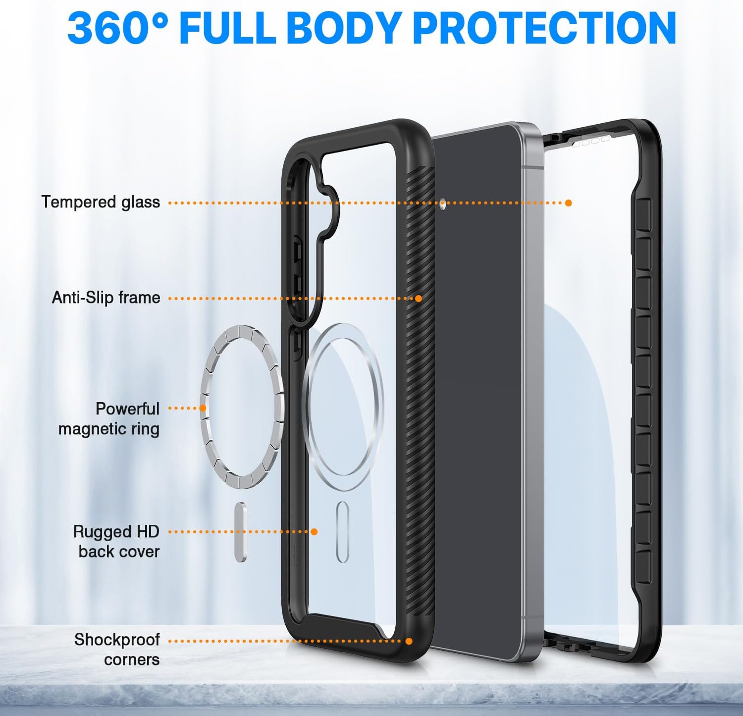 Thumbnail 1 de CENHUFO Samsung S25 FE case with screen protector