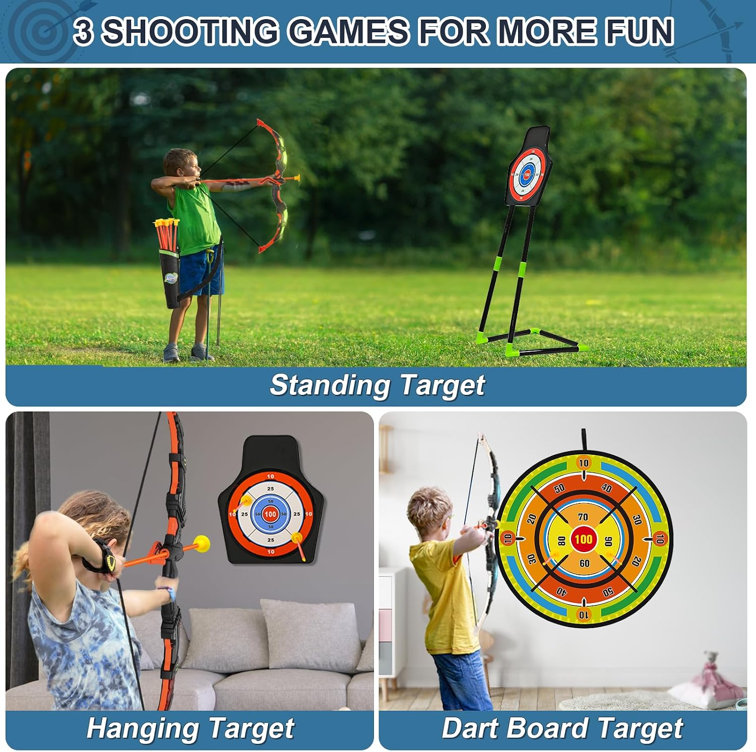 Detalle 2 de Kids' Archery Set with LED Bows