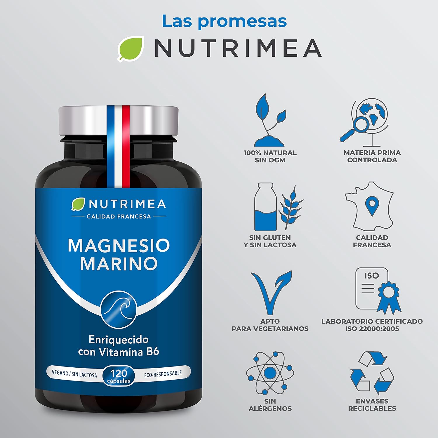 Thumbnail 6 de Magnesio Marino con Vitamina B6 120 cápsulas