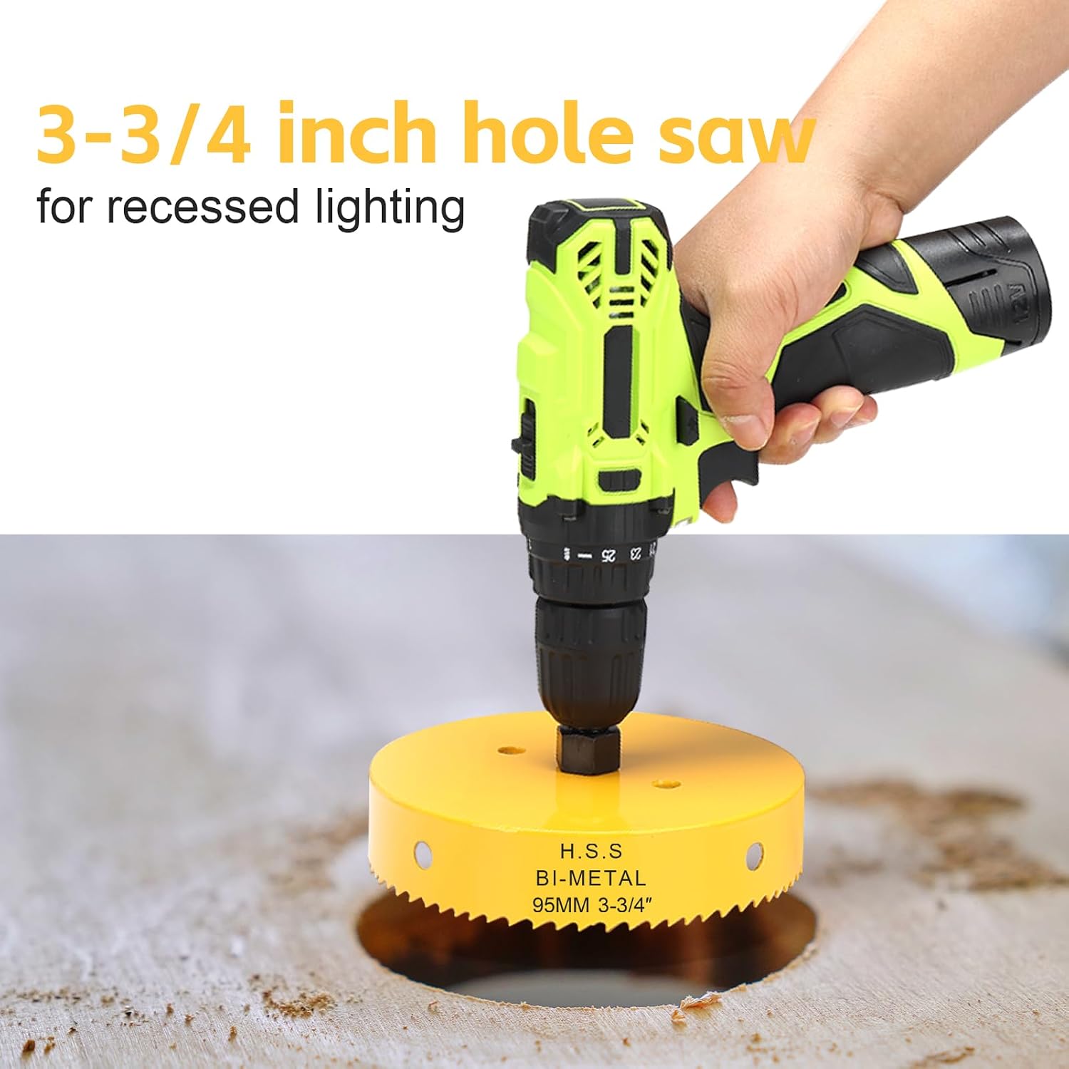 Thumbnail 4 de 95mm Lochsäge – Bimetall Lochkreissäge für Holz, HSS Lochbohrer mit 35mm Schnitttiefe