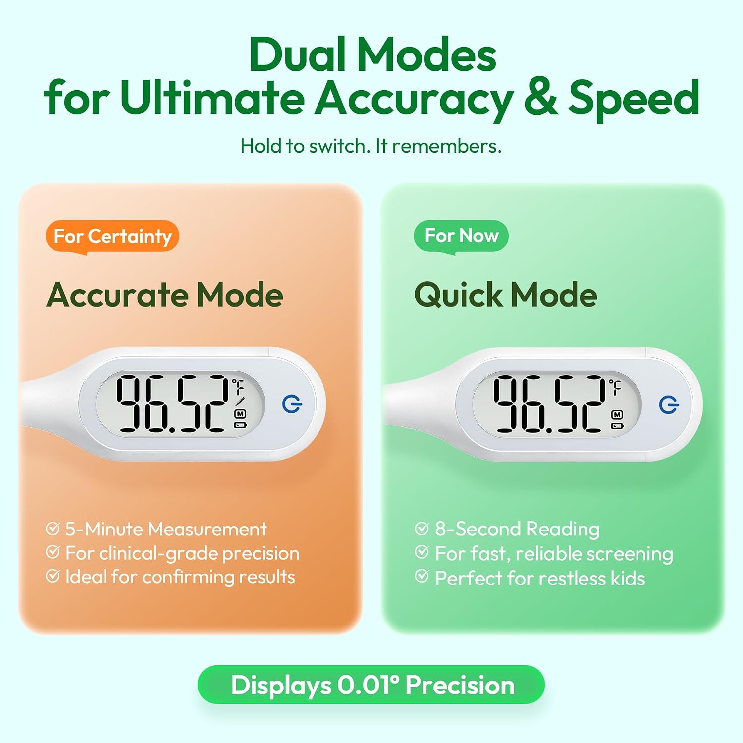 Detalle de Tempx 8-Second Digital Thermometer for Adults and Kids