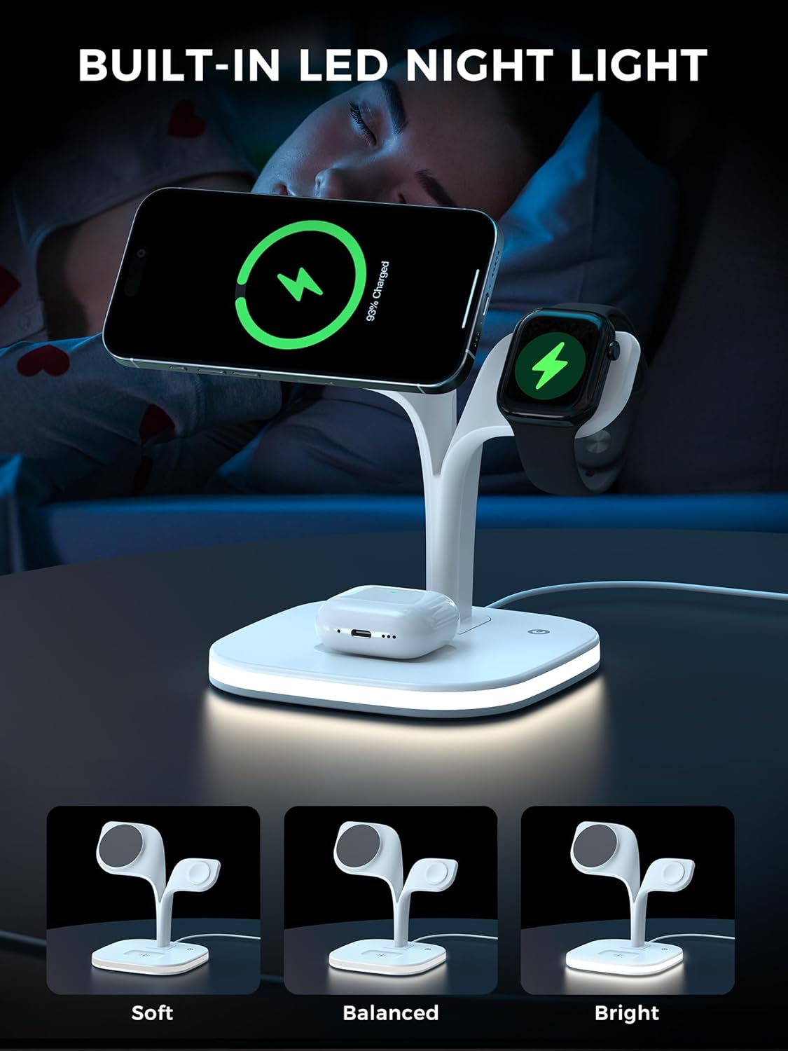 Thumbnail 4 de 3 in 1 Wireless Charging Station 20W for Apple devices
