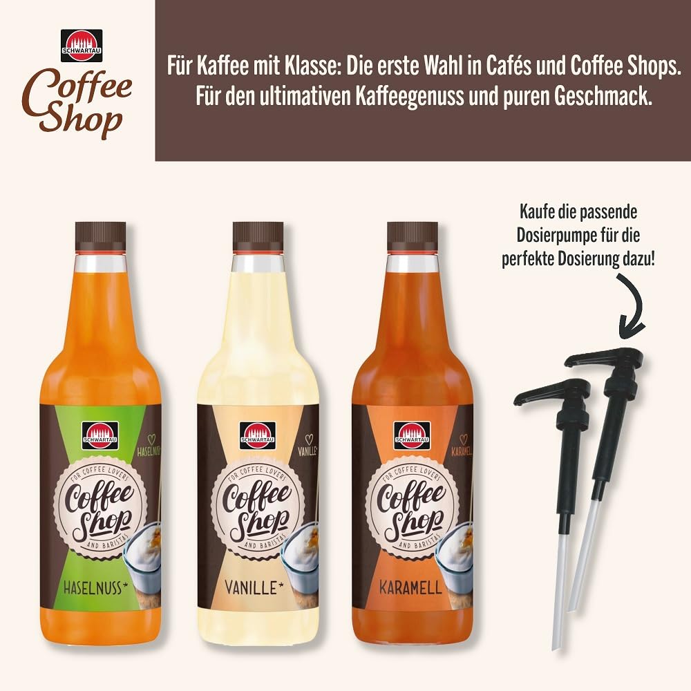 Detalle 2 de Schwartau Coffee Shop Caramel Sirup – 650 ml zum Verfeinern von Kaffeespezialitäten