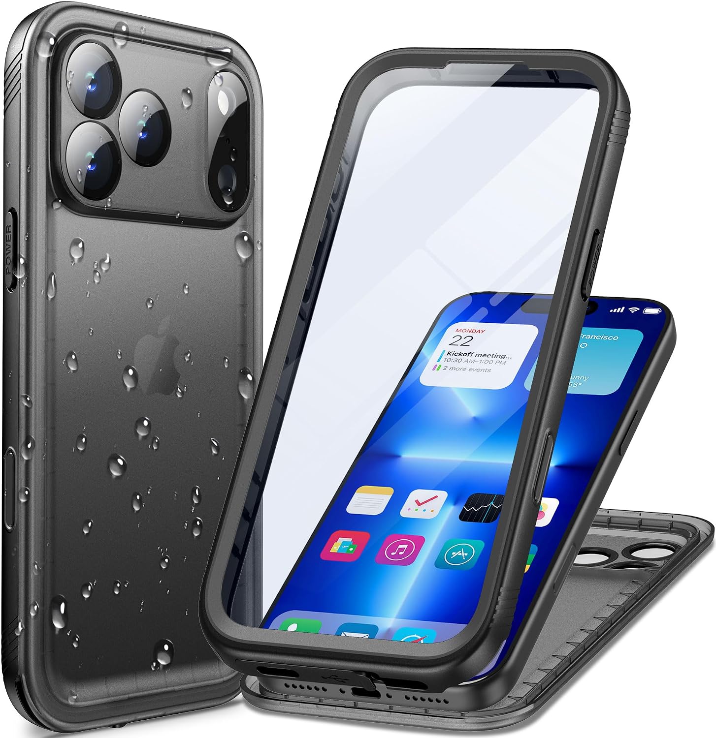 Detalle de Cozycase Cover TOP Antiurto IP68 per iPhone 17 Pro Max – Custodia rugged impermeabile