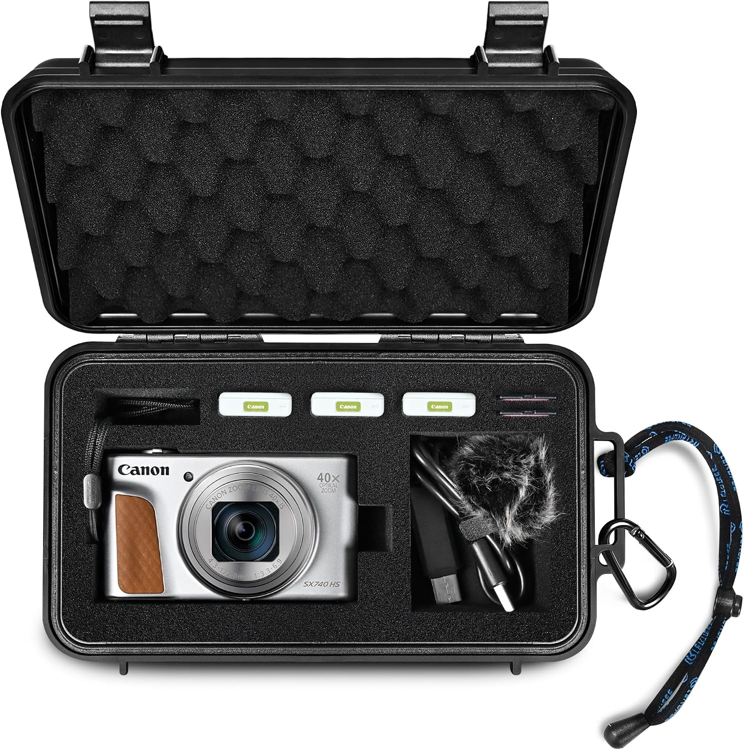 Detalle de LEKUFEE Travel Waterproof Case for Canon SX740