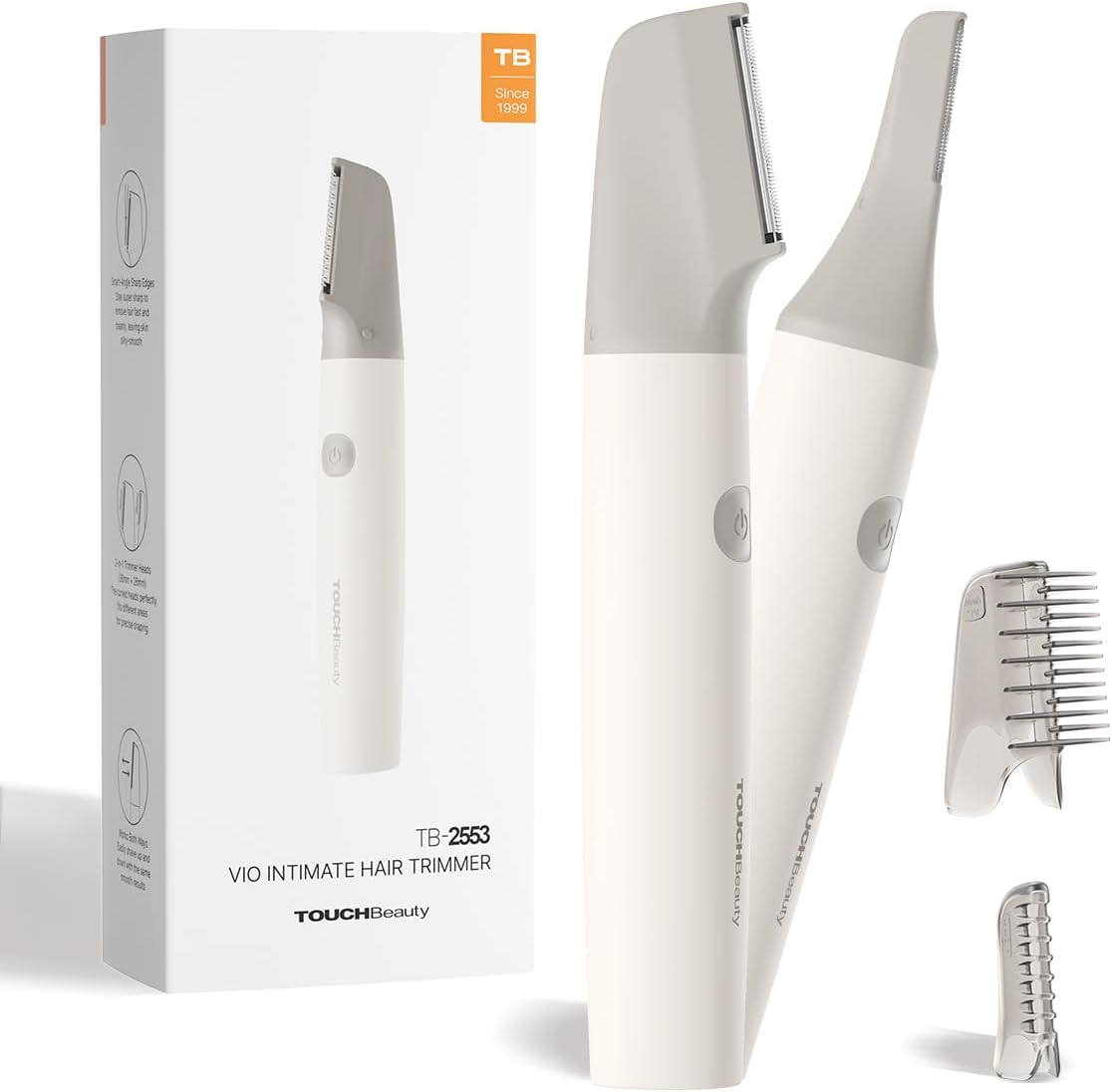 Detalle de TOUCHBeauty Bikini Trimmer for Women – 2-in-1 Electric Trimmer with 26mm & 36mm Heads
