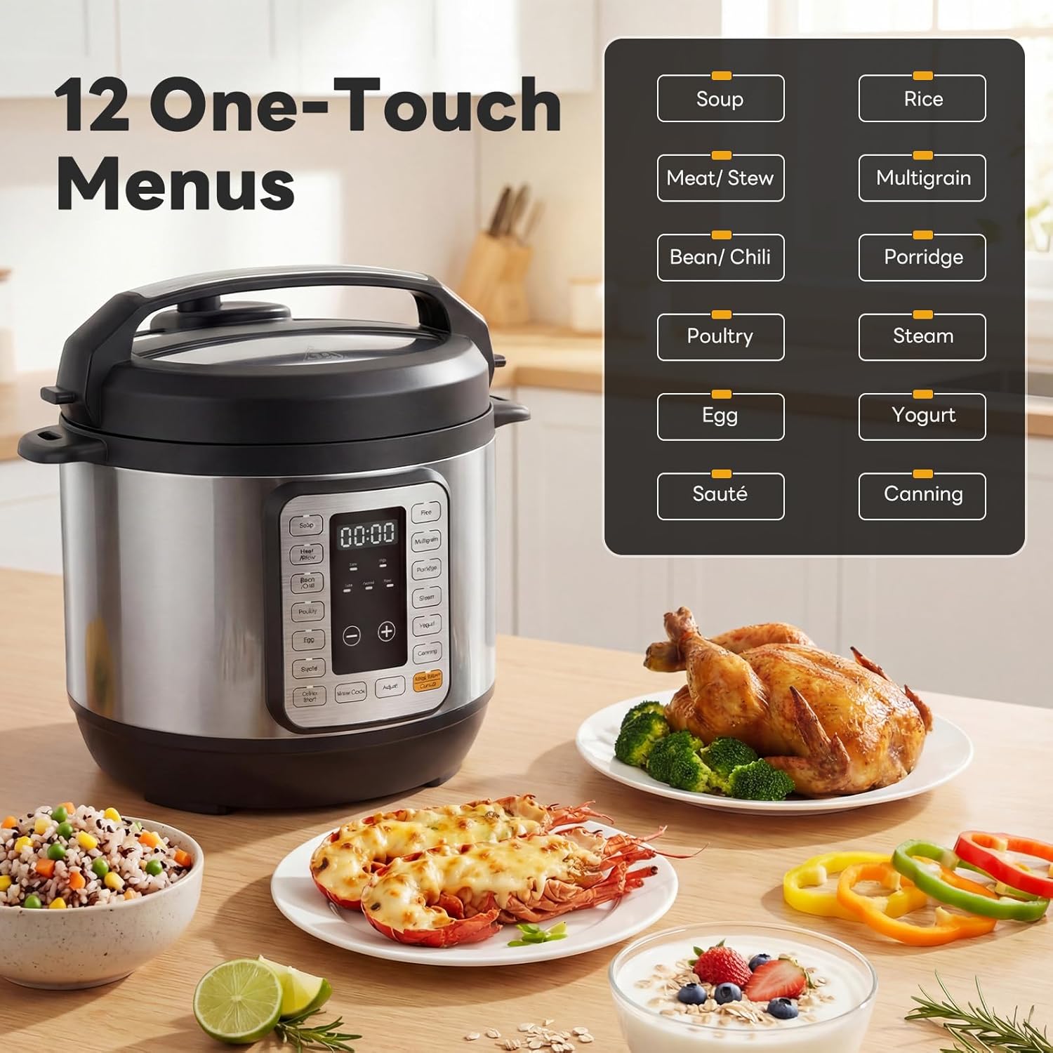 Thumbnail 2 de DUMOS Electric Pressure Cooker 8QT
