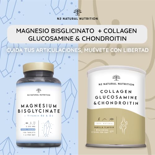 Thumbnail 7 de Magnesio Bisglicinato 2250 mg de N2 Natural Nutrition, 450 mg de Magnesio Elemental + B6 + D3 – 150 comprimidos