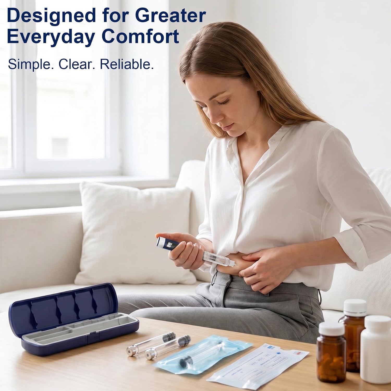 Thumbnail 6 de AMAINKI Kit stylo à insuline avec 5 cartouches en verre – 3 ml, 1–80 UI par incréments