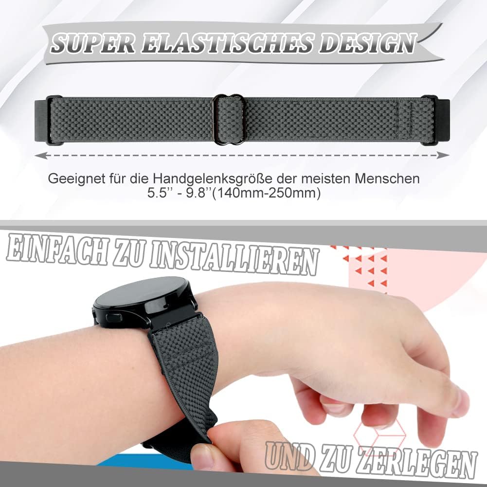 Thumbnail 2 de TumpCez Elastische Uhrenarmbänder (Nylon, Schnellverschluss) für 16–24 mm – verstellbar und atmungsaktiv