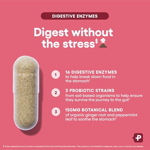 Detalle de Physician's CHOICE Digestive Enzymes for Bloating & Digestion — 16 Enzymes, SBO Probiotics & Organic Prebiotics, 60 Count