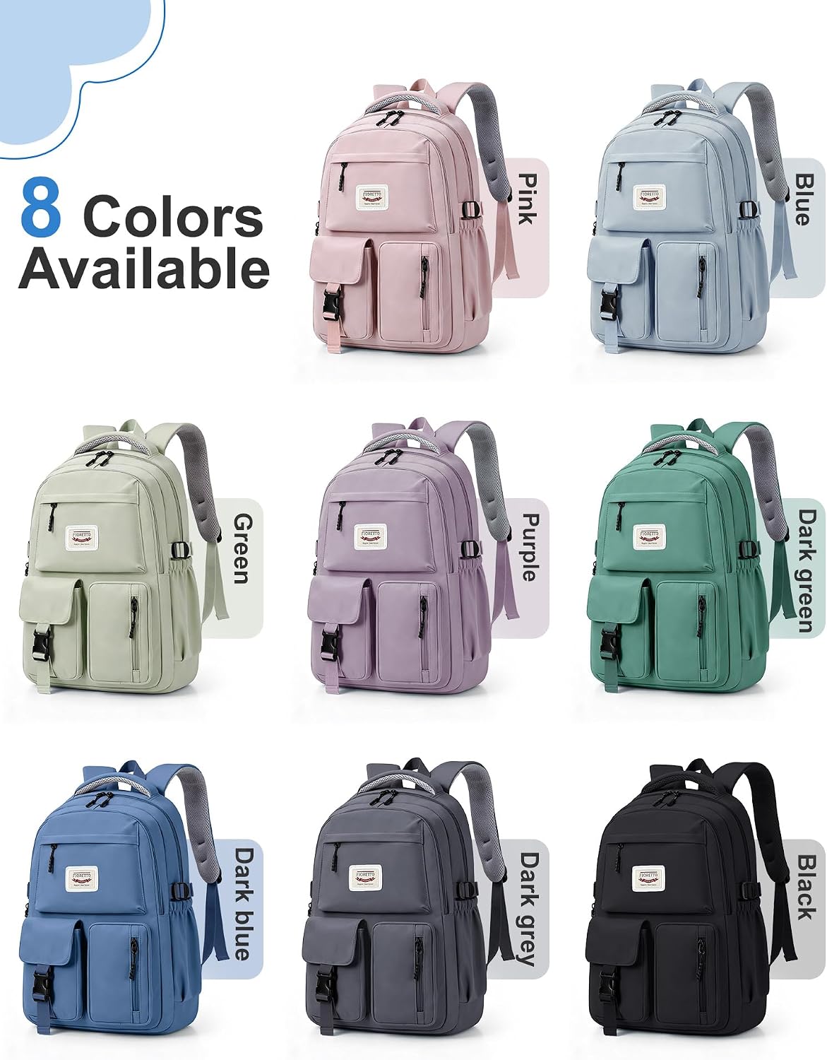 Thumbnail 5 de FIORETTO Lightweight School Backpack for Women