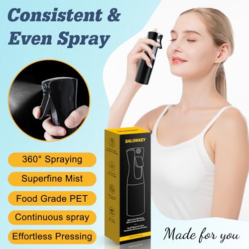 Detalle de Spruzzino SALONKEY 200 ml | Nebbia continua, riutilizzabile e anti-goccia per capelli, piante e casa