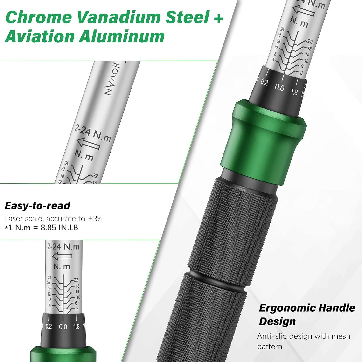 Thumbnail 3 de 21-Piece Bike Torque Wrench Set (2-24 Nm, 1/4" Drive) for Mountain and Road Bikes