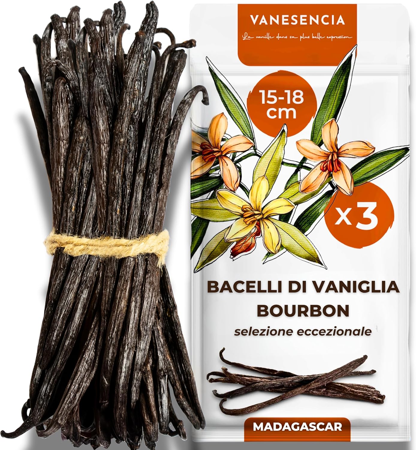 Thumbnail 6 de VANESENCIA Bacche di vaniglia Bourbon del Madagascar 15 pezzi 🍰