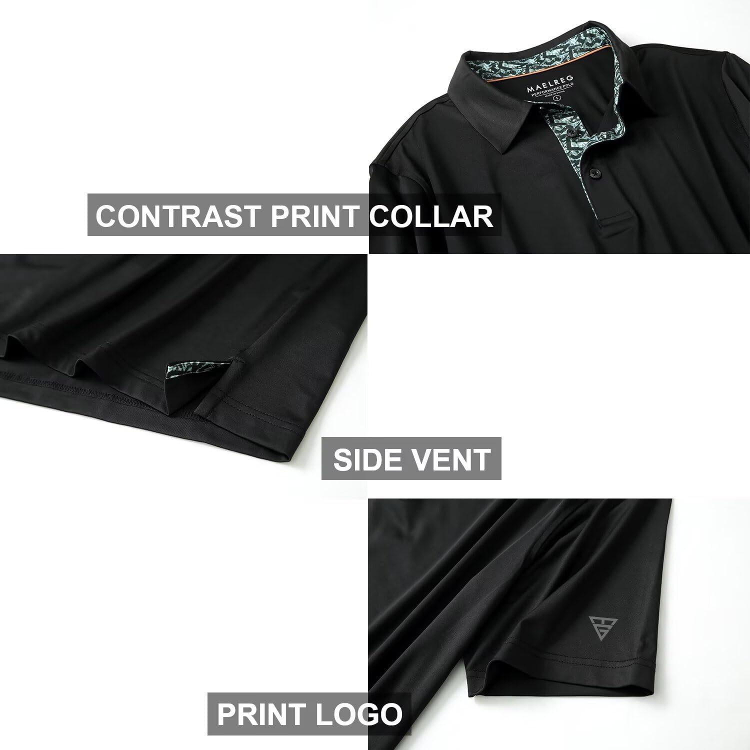 Thumbnail 3 de Men’s Dry Fit Golf Polo Shirts (Short & Long Sleeve) — Lightweight Moisture-Wicking Performance Collared Polos