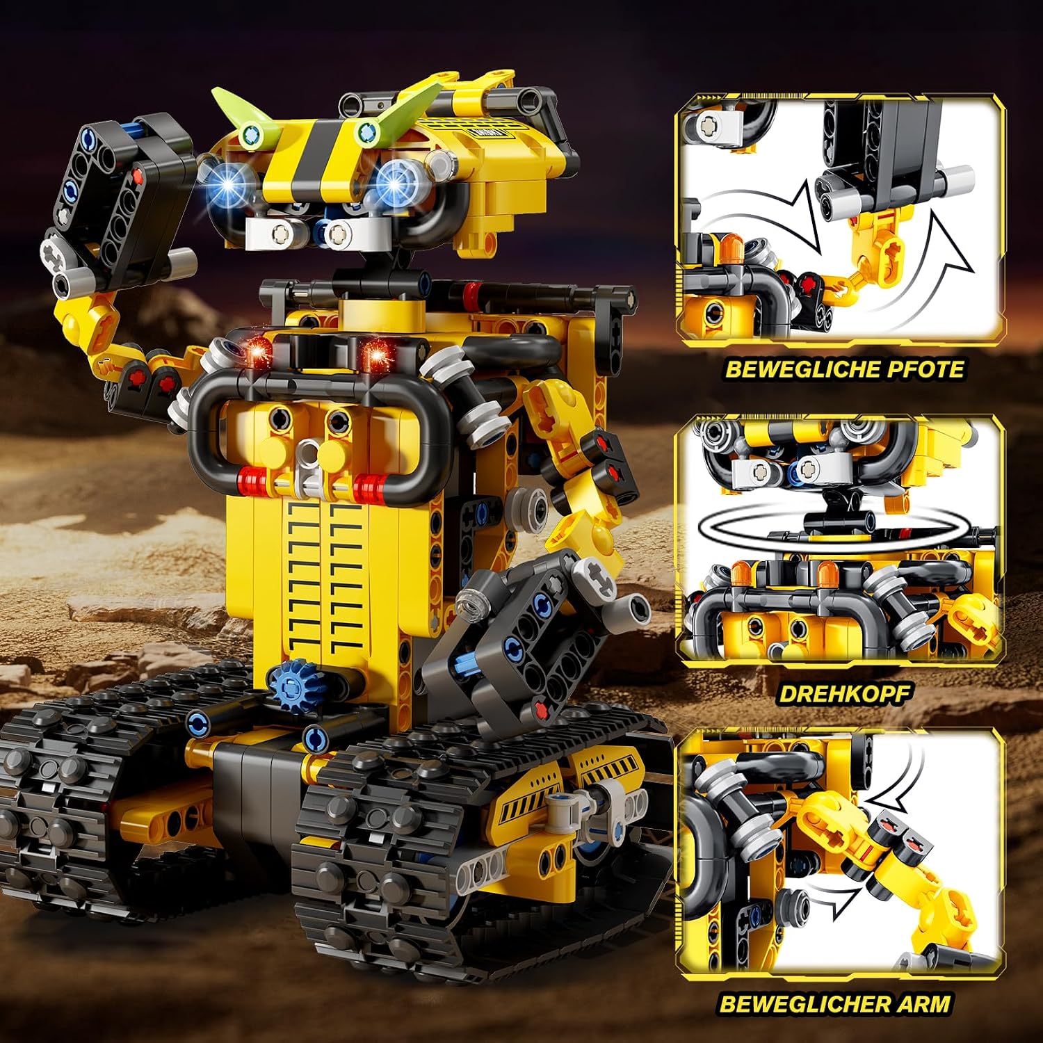 Detalle 2 de HiWEEGO 730 Teile ferngesteuerter Roboter đ€