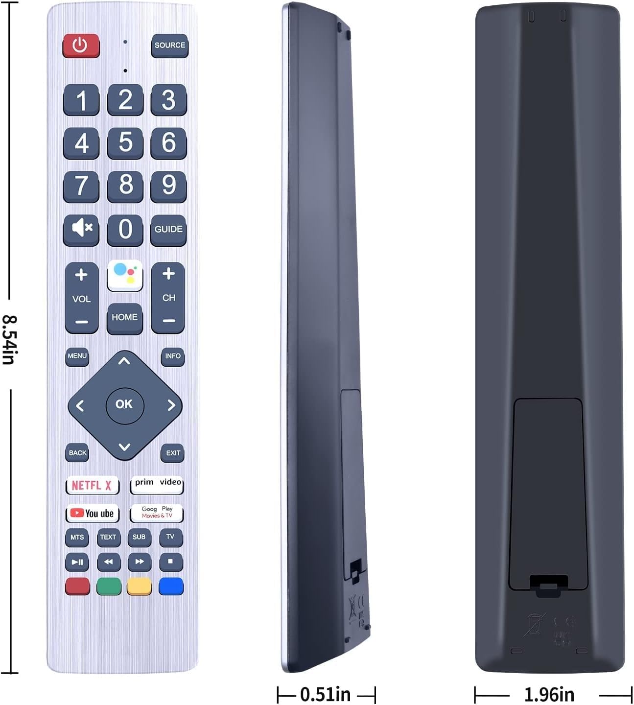 Thumbnail 2 de TCNOUMT Generic Replacement Remote for Sharp Aquos Smart HD Ultra TV — No Setup Required
