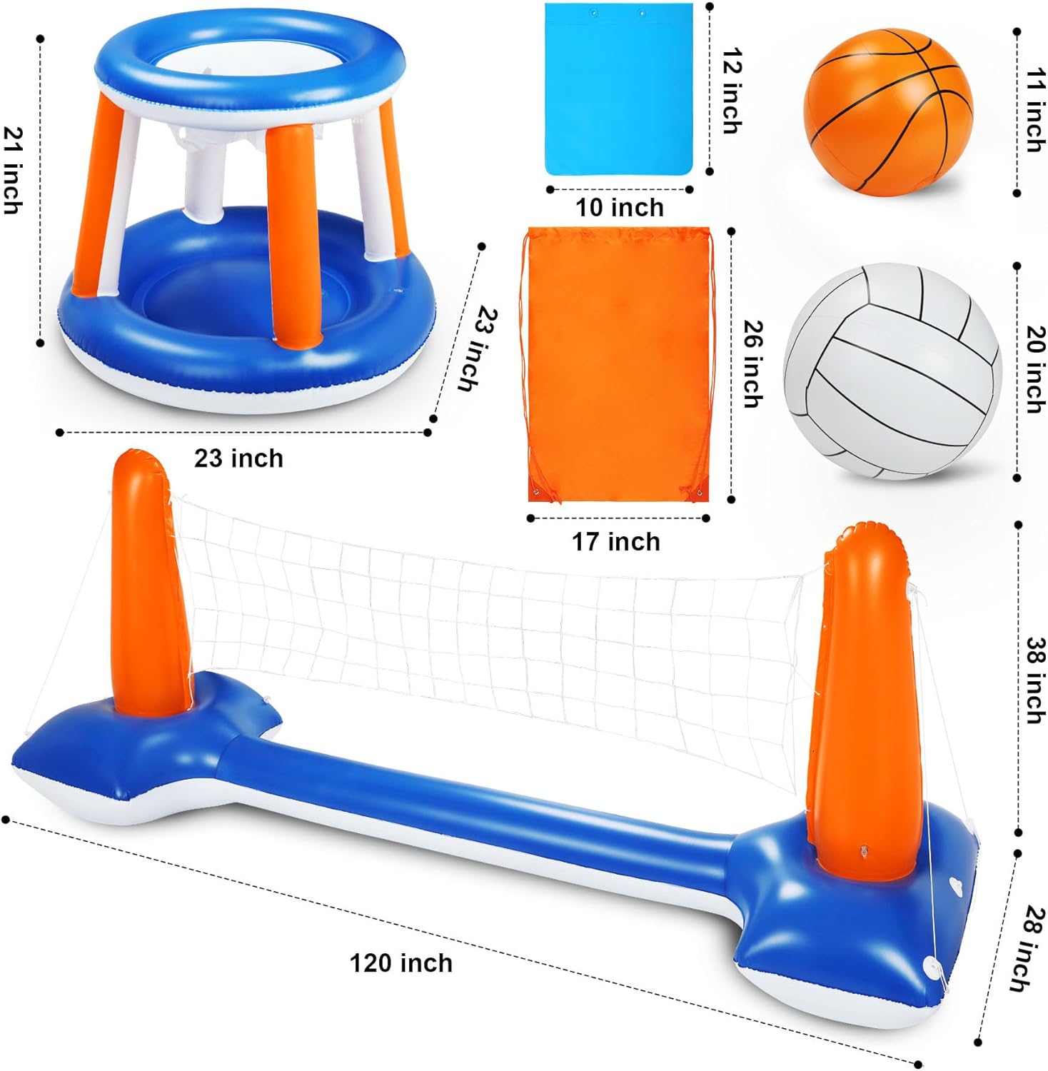 Thumbnail 6 de Subtail Ensemble de Volley-Ball Gonflable 290 cm — Jeux de piscine pour toute la famille